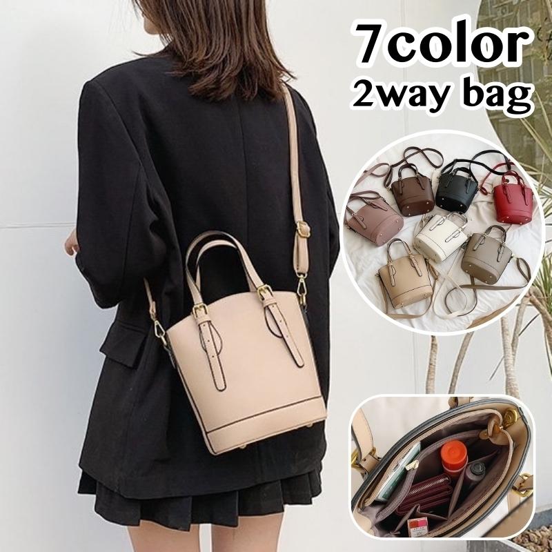 plusnao ショルダーバッグ ハンドバッグ 2WAY レディース 女性用