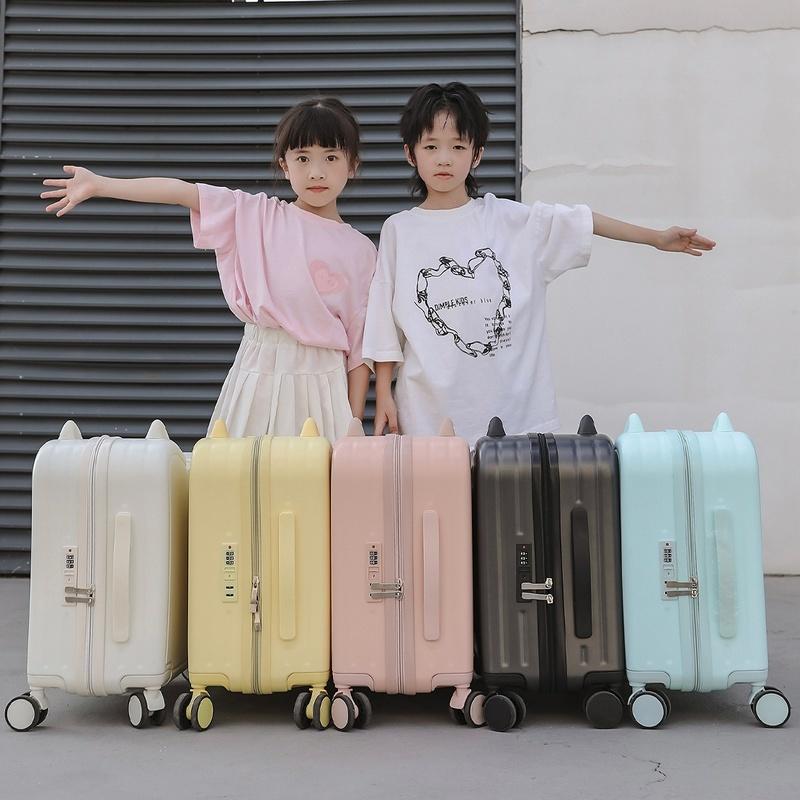 スーツケース 子供用 キッズ用 横型 43L 乗れる 猫型 耳付き キャリー