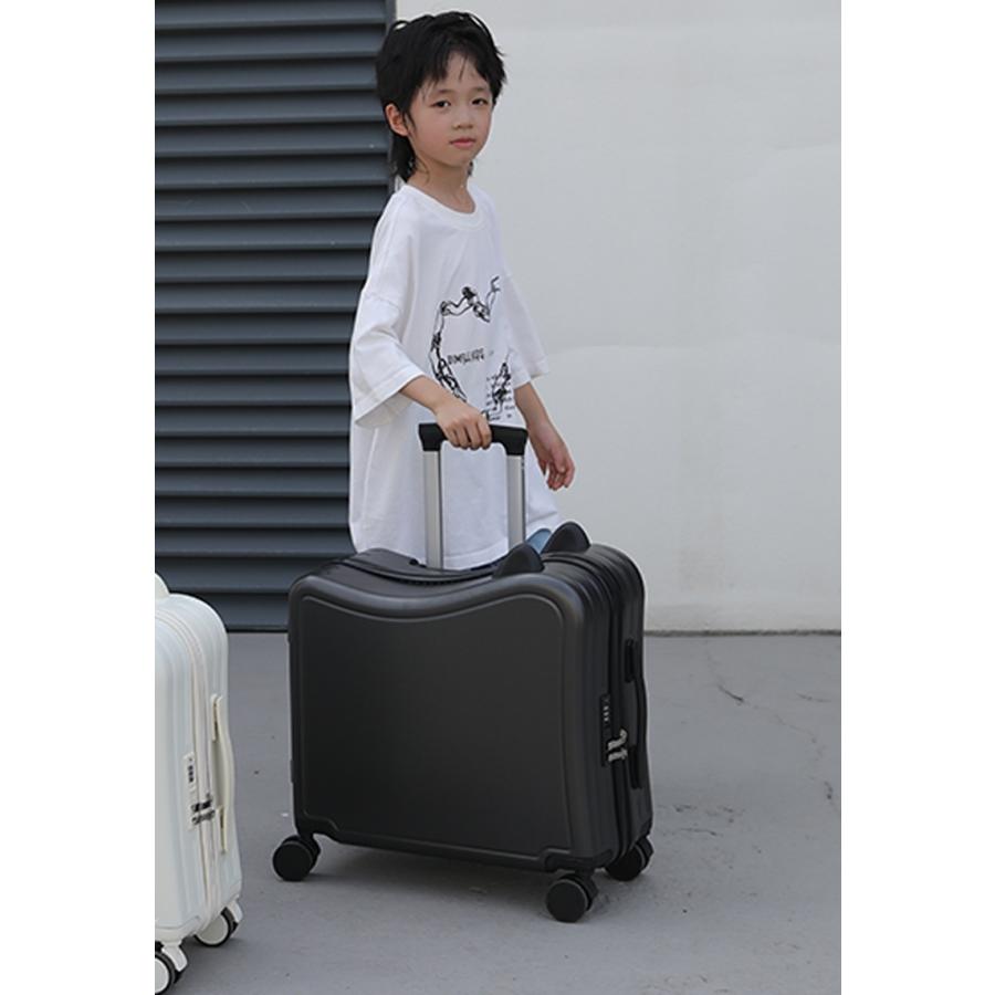 スーツケース 子供用 キッズ用 横型 43L 乗れる 猫型 耳付き キャリー