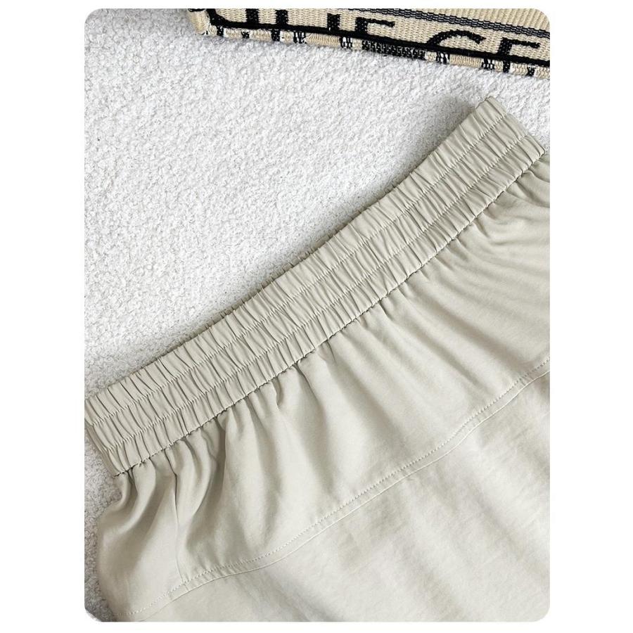 ガウチョパンツ スカーチョ ワイドパンツ レディース 女性 ボトムス キュロット 八分丈 スカート風 ハイウエスト 無地 単色 シンプル | plusnao | 09