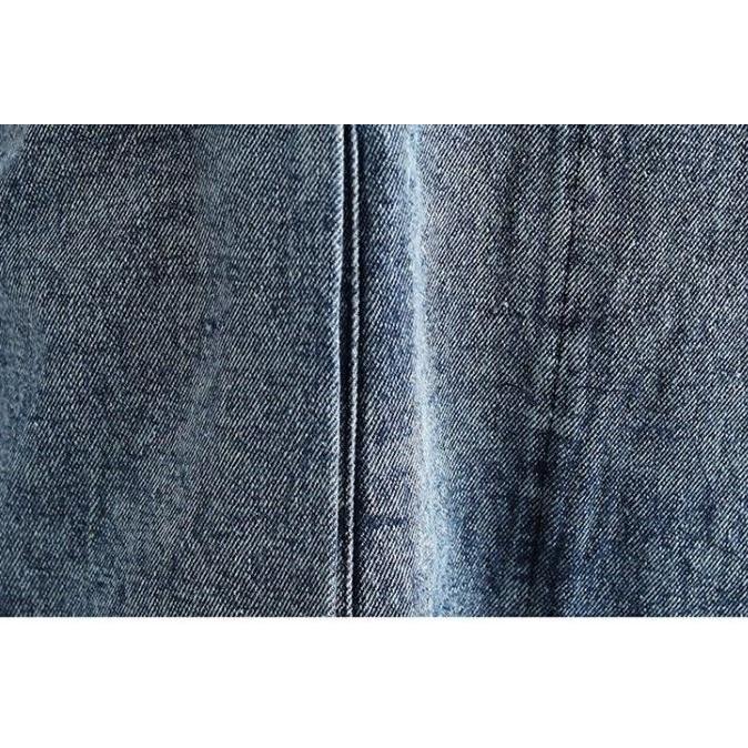 ジャンパースカート レディース 女性 ボトムス 膝丈 ジーンズ デニム シンプル 無地 ポケット クロス カジュアル ジャンスカ 大きいサイズ おしゃ | plusnao | 12