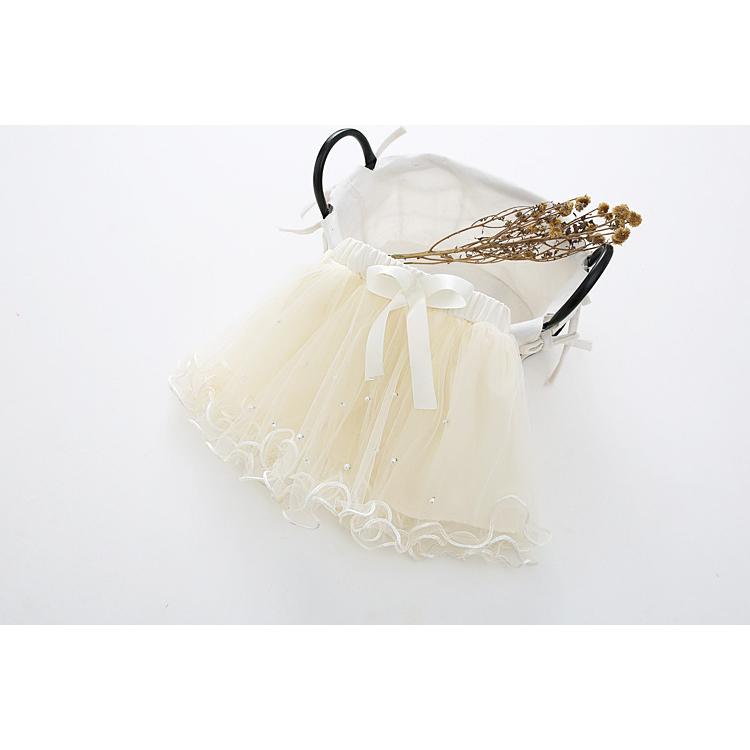 チュチュスカート キッズ チュールスカート レーススカート ミニスカート 子供 女の子 ボトムス ミニ丈 ウエストゴム リボン メロウフリル 透け感 | plusnao | 12