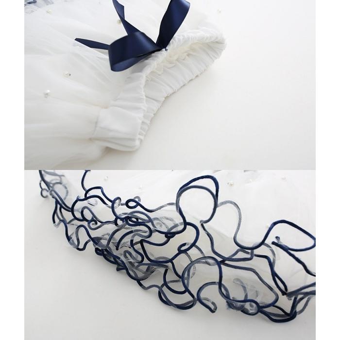 チュチュスカート キッズ チュールスカート レーススカート ミニスカート 子供 女の子 ボトムス ミニ丈 ウエストゴム リボン メロウフリル 透け感 | plusnao | 14