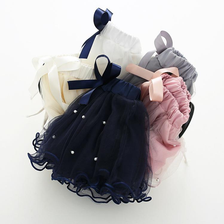 チュチュスカート キッズ チュールスカート レーススカート ミニスカート 子供 女の子 ボトムス ミニ丈 ウエストゴム リボン メロウフリル 透け感 | plusnao | 01