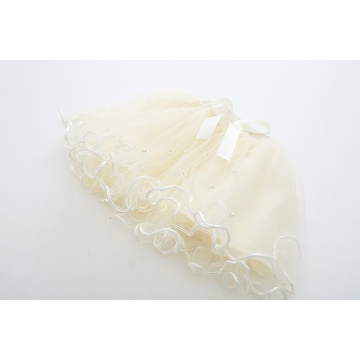 チュチュスカート キッズ チュールスカート レーススカート ミニスカート 子供 女の子 ボトムス ミニ丈 ウエストゴム リボン メロウフリル 透け感 | plusnao | 04