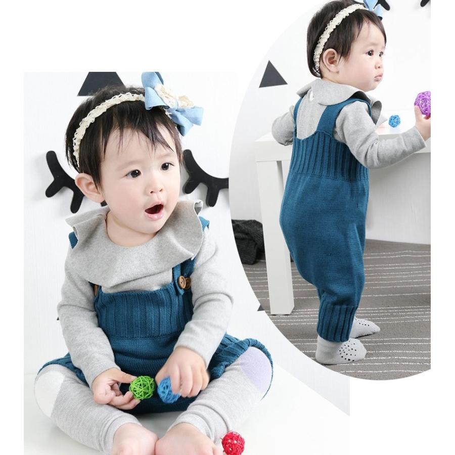 ベビー服 オーバーオール ニットソー つなぎ サロペット シンプル 無地 ベビー キッズ 男の子 女の子 男児 女児 赤ちゃん 幼児 児童 子供服 こ | plusnao | 15