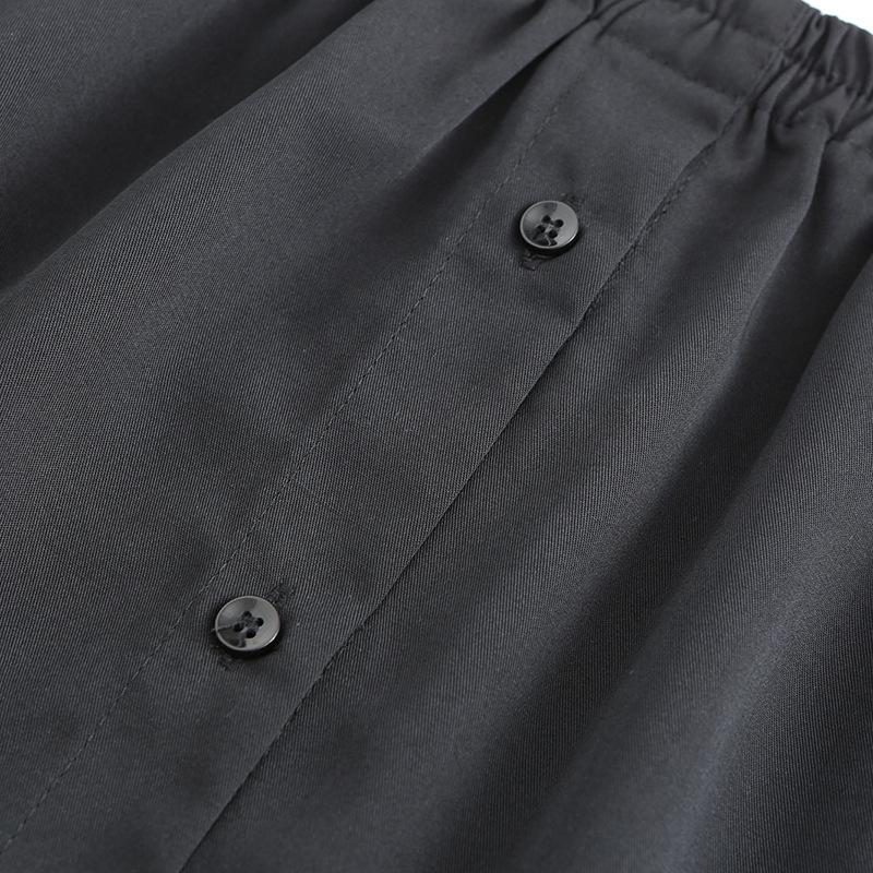 付け裾 つけ裾 フェイクレイヤードシャツ レディース 女性 テールカット ウエストゴム スカート 無地 重ね着風 体型カバー 大きいサイズ カジュアル | plusnao | 17