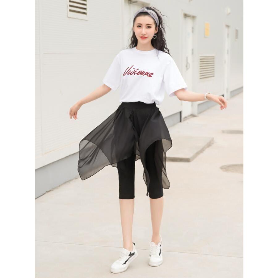 plusnao スカッツ レギンス スカート付き スパッツ 七分丈 レディース