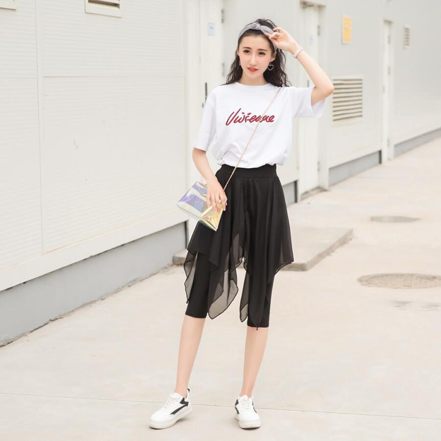 plusnao スカッツ レギンス スカート付き スパッツ 七分丈