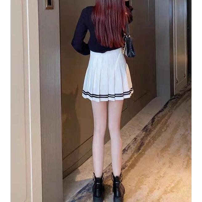ミニスカート プリーツスカート レディース 女性 ボトムス ライン ミニ丈 ハイウエスト シンプル カジュアル かわいい おしゃれ | plusnao | 03