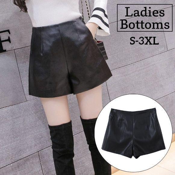 ドゥロワー キュロット　ショートパンツ セットアップ対応】ダブルベルトキュロットショートパンツ | Chico