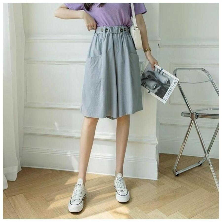 キュロットパンツ キュロットスカート ショートパンツ レディース 女性 婦人服 ボトムス ハーフパンツ スカート風 無地 単色 シンプル おしゃれ か | plusnao | 11