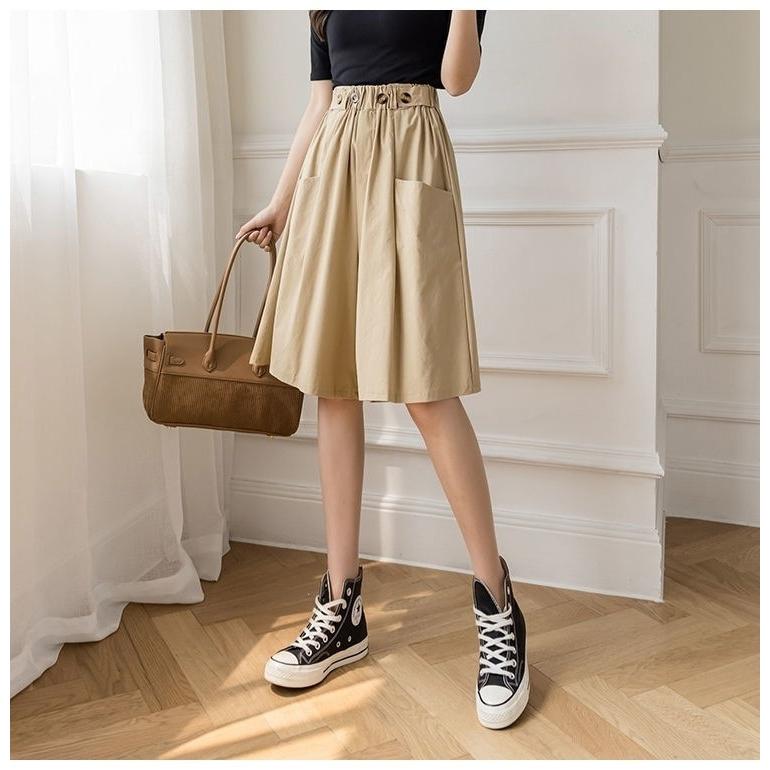 キュロットパンツ キュロットスカート ショートパンツ レディース 女性 婦人服 ボトムス ハーフパンツ スカート風 無地 単色 シンプル おしゃれ か | plusnao | 14