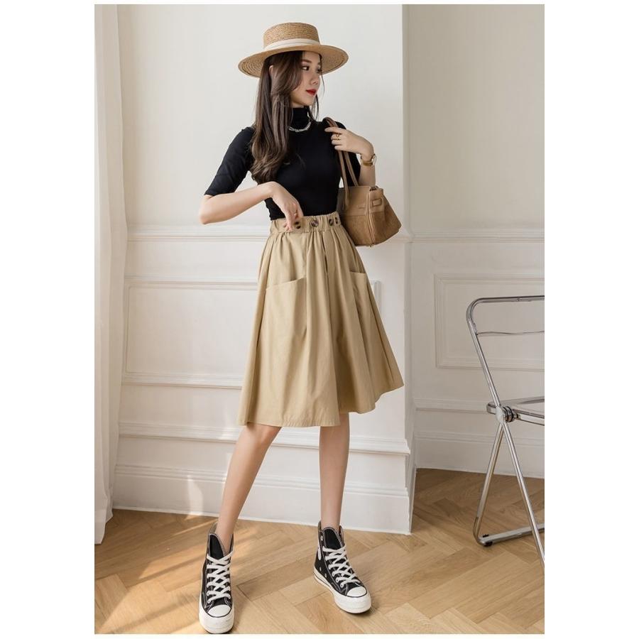 キュロットパンツ キュロットスカート ショートパンツ レディース 女性 婦人服 ボトムス ハーフパンツ スカート風 無地 単色 シンプル おしゃれ か | plusnao | 03