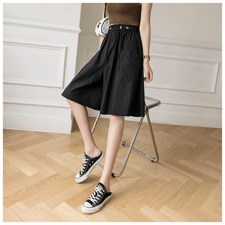 キュロットパンツ キュロットスカート ショートパンツ レディース 女性 婦人服 ボトムス ハーフパンツ スカート風 無地 単色 シンプル おしゃれ か | plusnao | 07