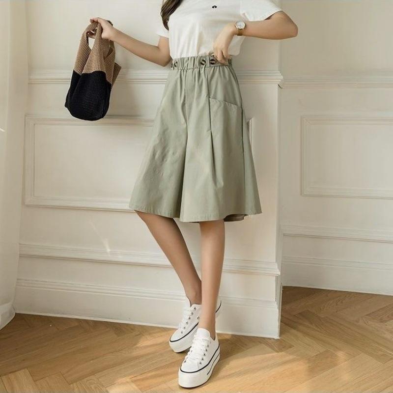 キュロットパンツ キュロットスカート ショートパンツ レディース 女性 婦人服 ボトムス ハーフパンツ スカート風 無地 単色 シンプル おしゃれ か | plusnao | 08