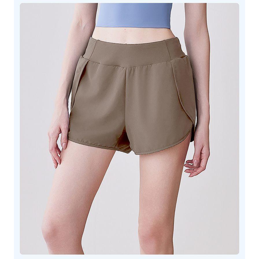 スポーツウェア ショートパンツ スポーツパンツ 短パン ズボン ボトムス レディース 女性 婦人 チラ見え防止 ポケット 通気性 無地 単色 シンプル | plusnao | 06