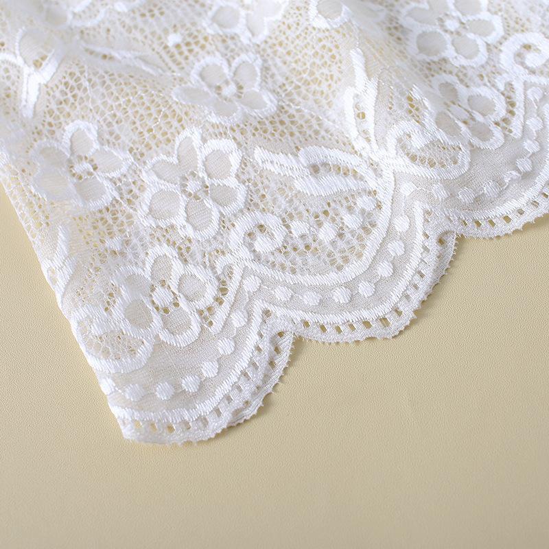 付け裾 つけ裾 重ね着風 レディース 女性用 トップス 無地 レース 花柄 レイヤード風 フェイクレイヤード ウエストゴム スカート風 透け感 型カバ | plusnao | 06