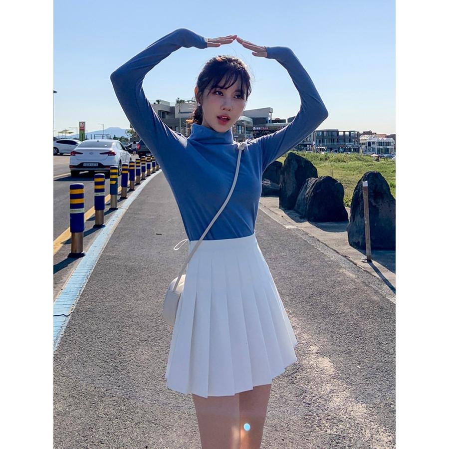 plusnao ミニスカート ミニ丈 ミニスカ プリーツ レディース