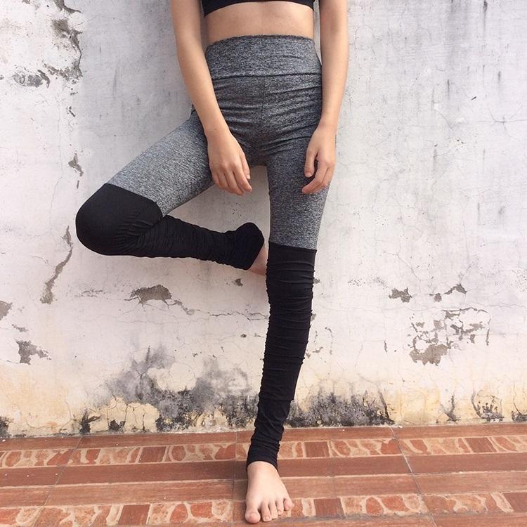 フィットネスパンツ トレーニングウェア フィットネスウェア スポーツウェア レディース 女性 ボトムス ロングパンツ9分丈 ハイウエスト ツートンカラ Bot プラスナオyahoo 店 通販 Yahoo ショッピング