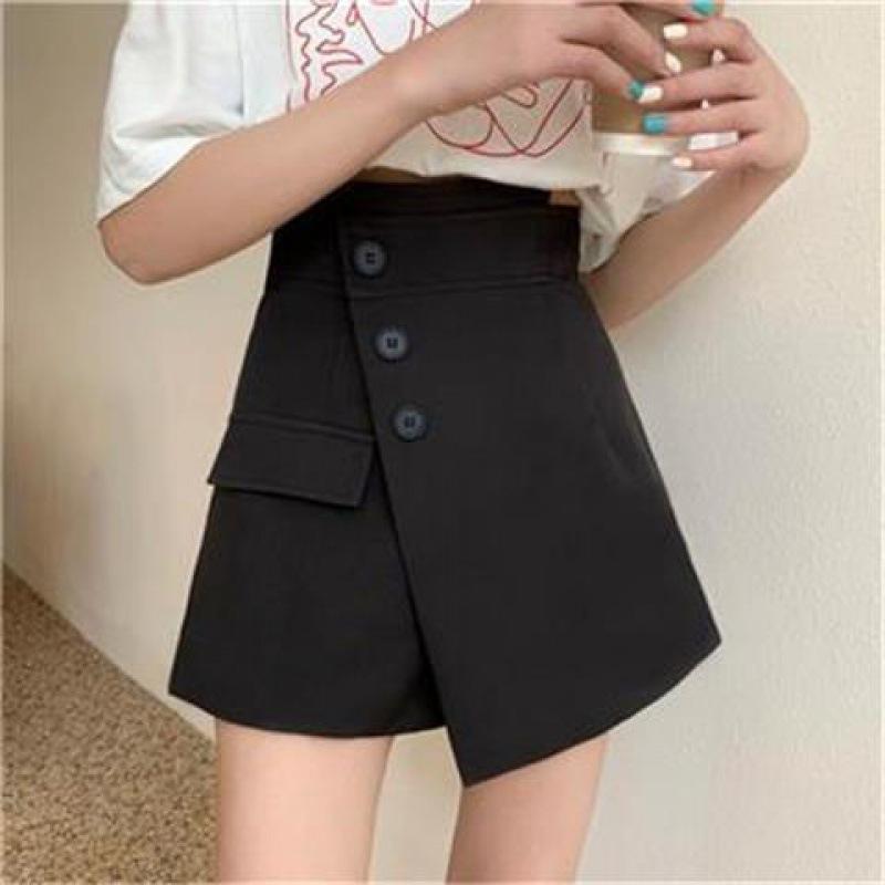 キュロットパンツ レディース ラップスカート風 ショートパンツ ミニ丈 ミニスカ風 巻きスカート風 大きいサイズあり ショーパン ラップキュロット ス | plusnao | 01