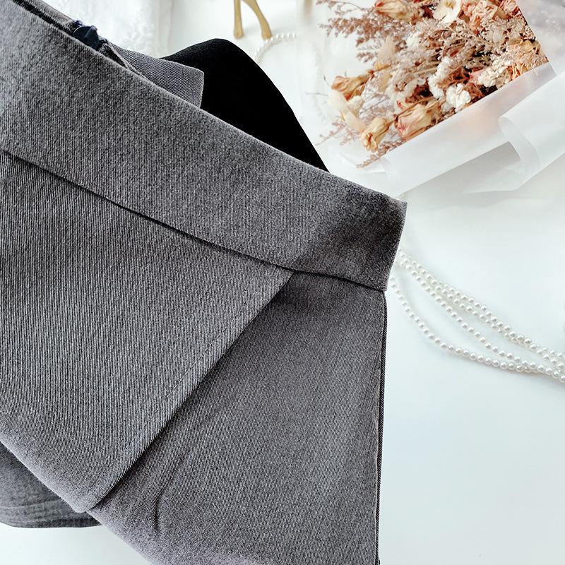 スカートパンツ スカパン 巻きスカート風 ラップキュロットスカート レディース 女性 ボトムス ミニ丈 ジッパー 無地 単色 シンプル お洒落 オフィ | plusnao | 15