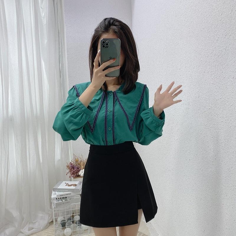 スカートパンツ スカパン 巻きスカート風 ラップキュロットスカート レディース 女性 ボトムス ミニ丈 ジッパー 無地 単色 シンプル お洒落 オフィ | plusnao | 07