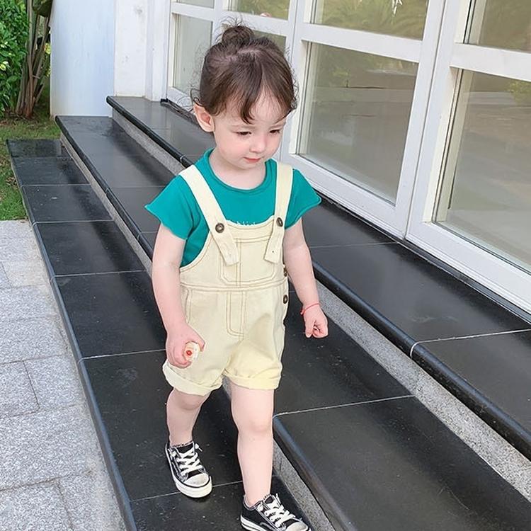 オーバーオール デニム ボトムス キッズ 子供服 女の子 男の子 半ズボン ハーフパンツ サロペットパンツ カジュアル かわいい おしゃれ プラスナオ Paypayモール店 通販 Paypayモール