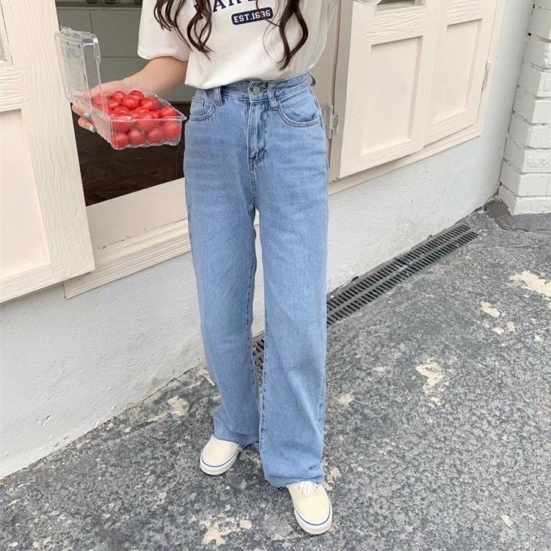 デニムパンツ ストレート ジーンズ ボトムス 長ズボン レディース 女性 婦人服 カットオフ 切りっぱなし ロングパンツ ジーパン ハイウエスト カジ プラスナオ Paypayモール店 通販 Paypayモール