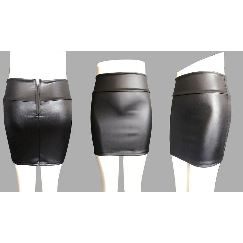 plusnao（プラスナオ） ミニスカート レザー調 フェイクレザー