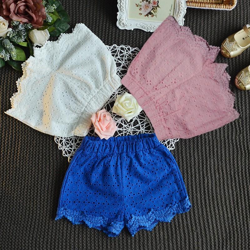 子ども用 子供服 ボトムス ベビー服 キッズ服 ハーフパンツ パンツ ズボン ショートパンツ 短パン レース ブルー 青 アイボリー オフホワイト 白 プラスナオ Paypayモール店 通販 Paypayモール