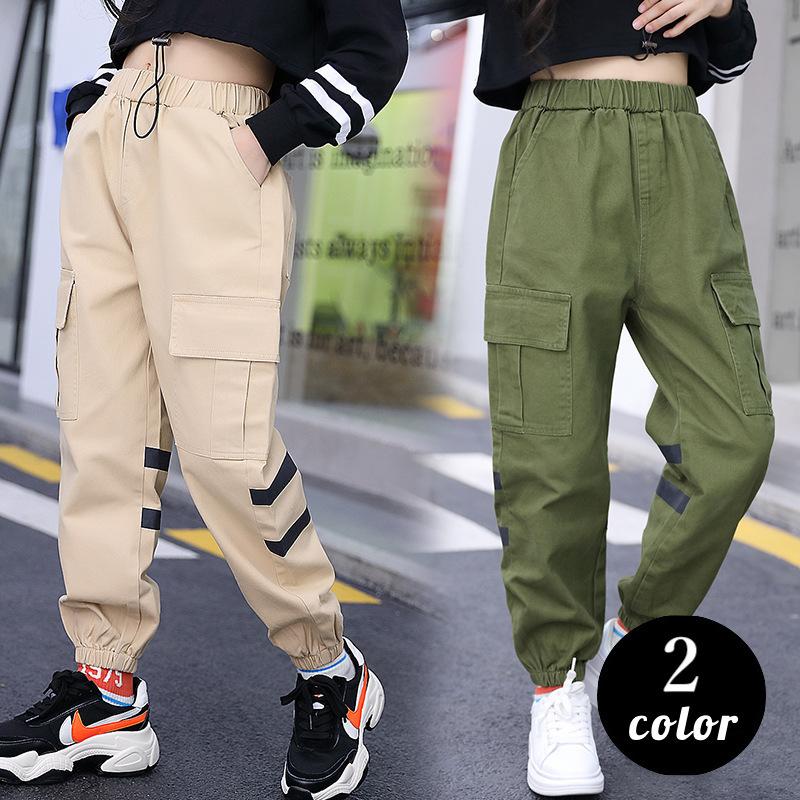ロングパンツ カーゴパンツ キッズ 子供服 女の子 夏服 ボトムス 長ズボン 長丈 ウエストゴム 裾ゴム かわいい おしゃれ お出かけ カジュアル ア プラスナオ Paypayモール店 通販 Paypayモール