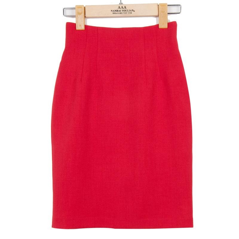 ST.JOHN レッド タイトスカート サイズ15