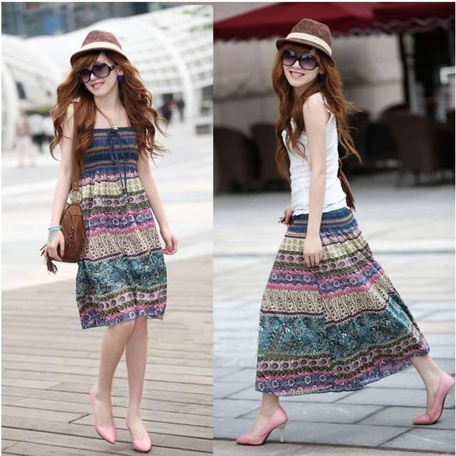 plusnao ロングスカート フレア レディース チューブトップ