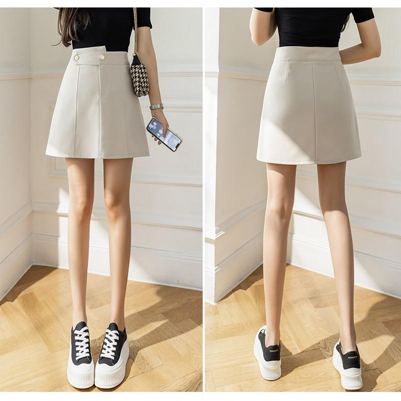 plusnao（プラスナオ） ミニスカート インナーパンツ付き 台形スカート