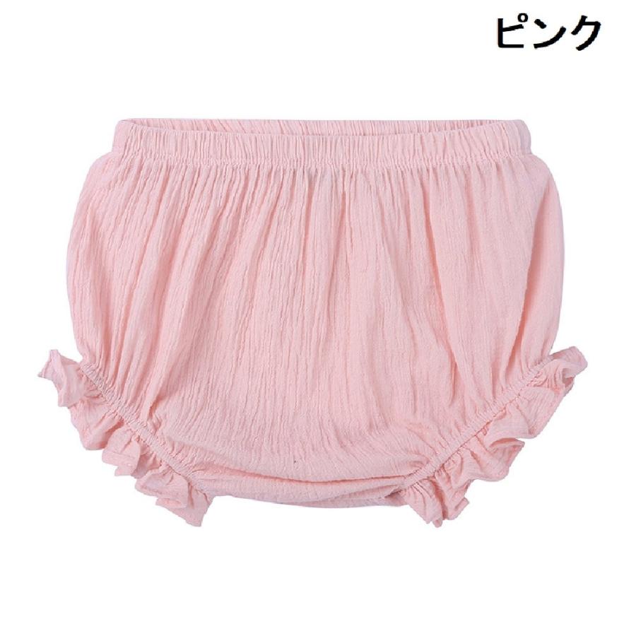 ブルマパンツ ベビー オーバーパンツ ショートパンツ かぼちゃパンツ ブルマー 赤ちゃん 子供用 女の子 男の子 ベビー服 無地 フリル シンプル | plusnao | 19