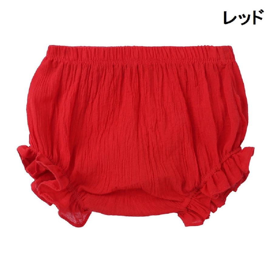 ブルマパンツ ベビー オーバーパンツ ショートパンツ かぼちゃパンツ ブルマー 赤ちゃん 子供用 女の子 男の子 ベビー服 無地 フリル シンプル | plusnao | 21