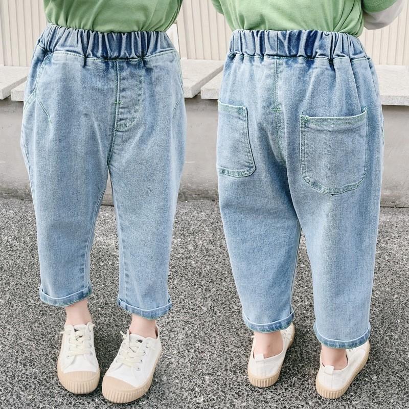 ジーンズ ジーパン ロングパンツ 長ズボン キッズ 子供 女子 女の子 キッズ服 子供服 ボトムス デニム ウエストゴム ポケット付き 春 秋 着回し プラスナオ Paypayモール店 通販 Paypayモール