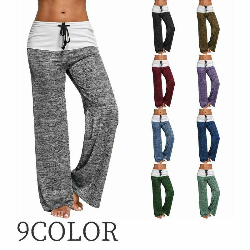 ヨガパンツ レディース ボトムス 最旬トレンドパンツ 長ズボン ロングパンツ フレア ワイド スポーティー シンプル ルームウェア ラフ 女性 おしゃれ かわいい 部屋着