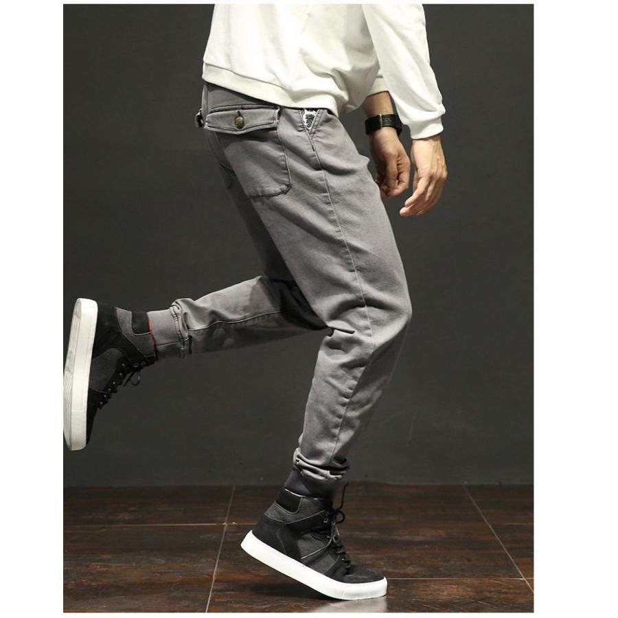 デニムパンツ ジョガーパンツ 10分丈 ジーンズ ロングパンツ 長ズボン Gパン ジーパン メンズ ボトムス 裾リブ カジュアル ポケット シンプル プラスナオ Paypayモール店 通販 Paypayモール