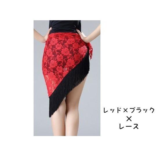 ヒップスカーフ ヒップカバー ダンス衣装 ベリーダンス 社交ダンス ラテンダンス レディース 三角 ショール フリンジ レース 無地 花柄 ヒョウ柄 | plusnao | 12