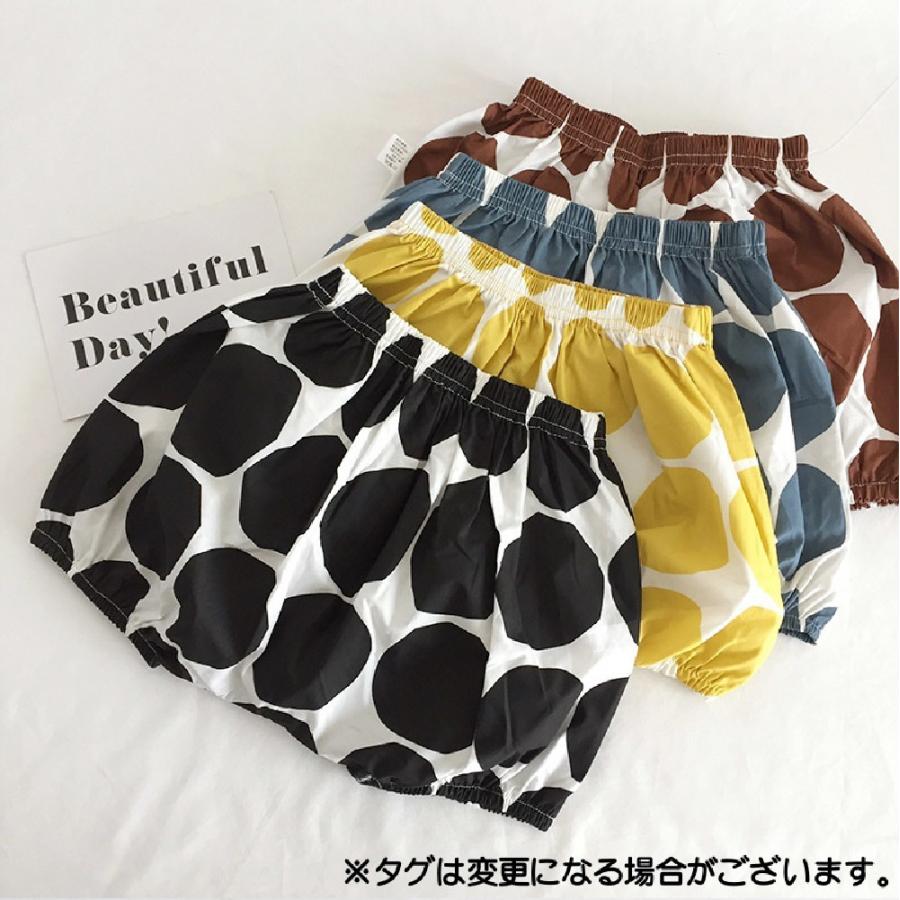ブルマパンツ オーバーパンツ ショートパンツ かぼちゃパンツ べビー キッズ 赤ちゃん 子供 女の子 男の子 ボトムス 半ズボン 短パン ドット柄 水 | plusnao | 06