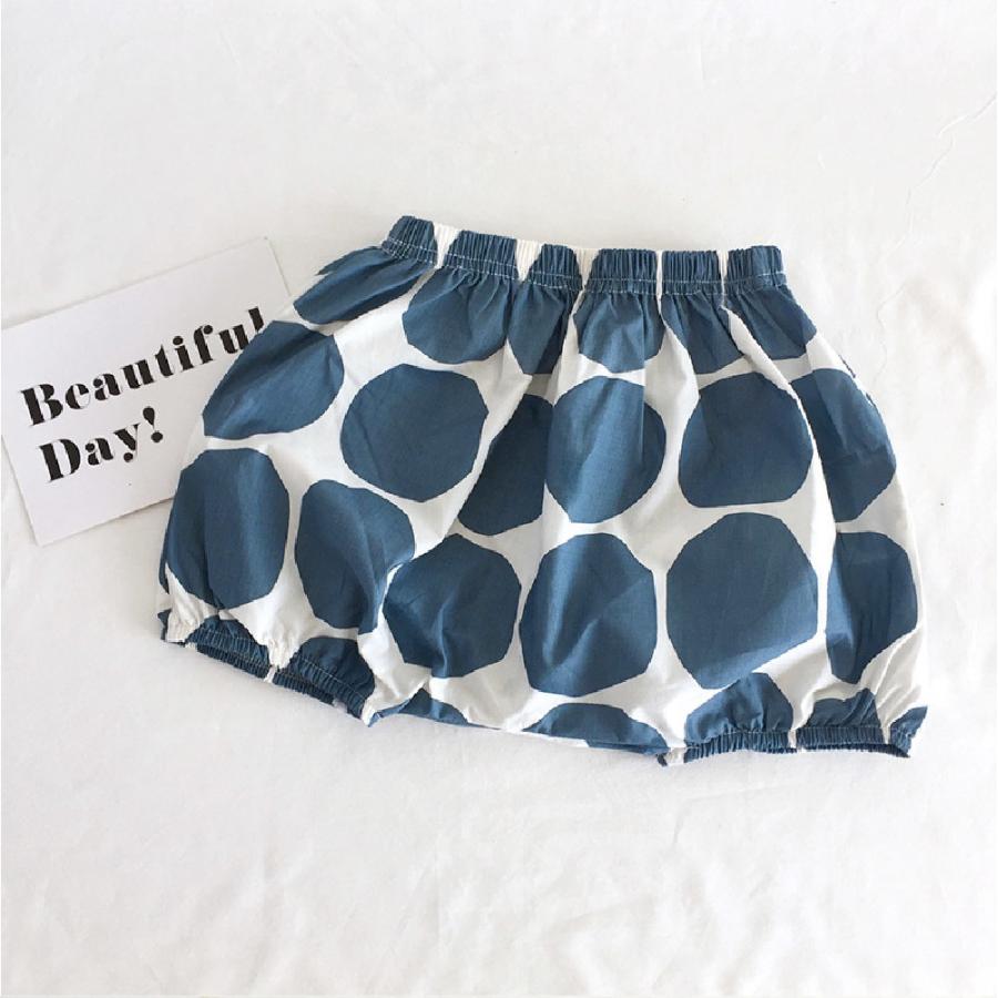 ブルマパンツ オーバーパンツ ショートパンツ かぼちゃパンツ べビー キッズ 赤ちゃん 子供 女の子 男の子 ボトムス 半ズボン 短パン ドット柄 水 | plusnao | 08
