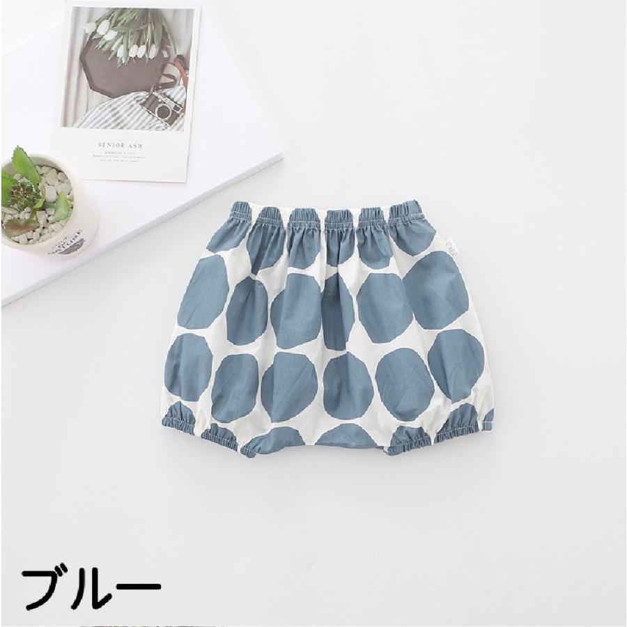 ブルマパンツ オーバーパンツ ショートパンツ かぼちゃパンツ べビー キッズ 赤ちゃん 子供 女の子 男の子 ボトムス 半ズボン 短パン ドット柄 水 | plusnao | 12