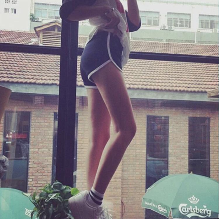 ショートパンツ レディース ボトムス ショート丈 無地 ライン入り