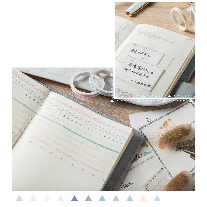 マスキングテープ 10個セット 5mm幅 細め テープ カラフル サカナ 幾何