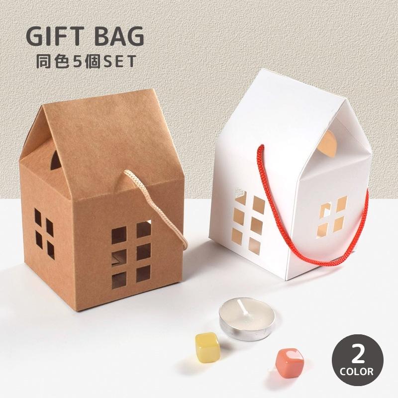 ギフトバッグ 紙袋 5個セット ラッピング用品 ペーパーバッグ 窓付き