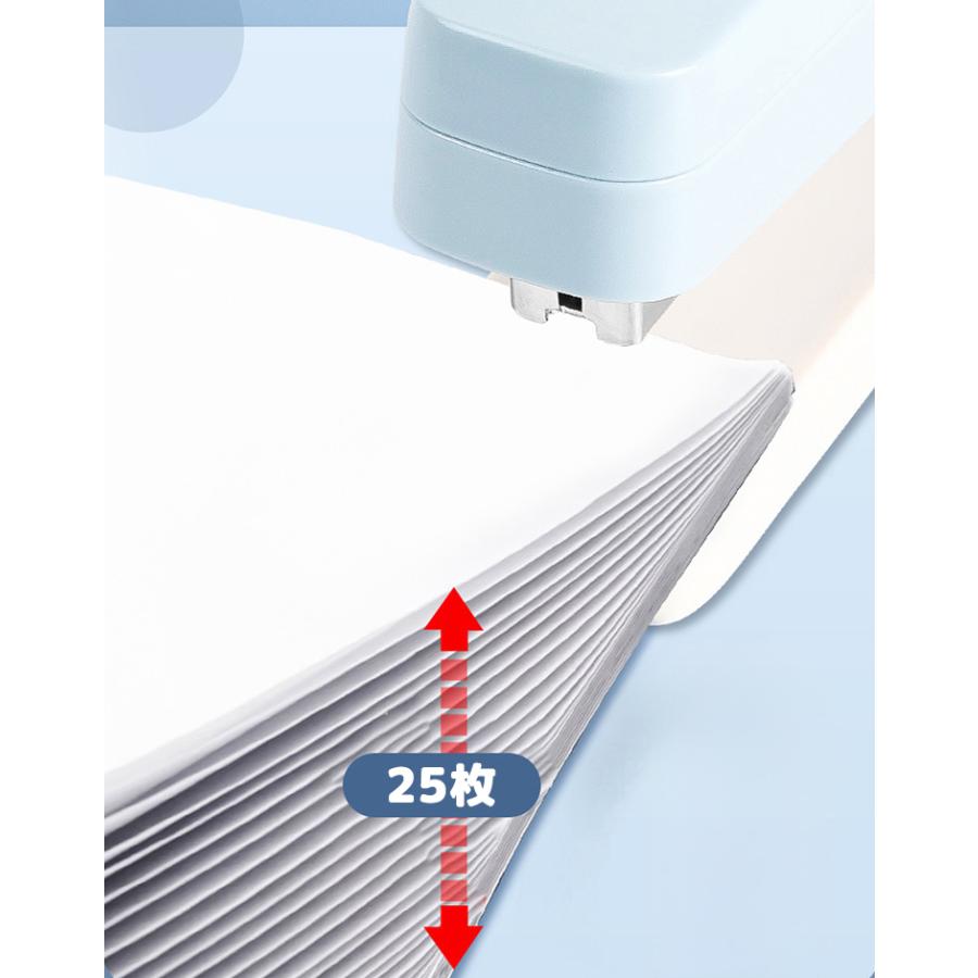 plusnao ホッチキス 回転式 360度 タテ ヨコ 中綴じ ステープラ