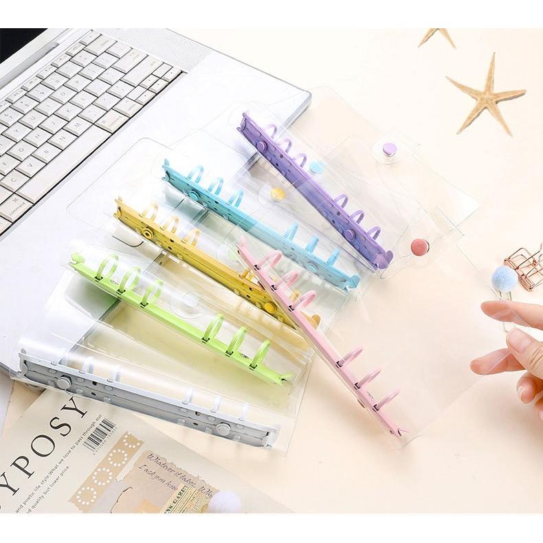 バインダー ルーズリーフ A6サイズ 6穴 クリアバインダー ホルダー DIY