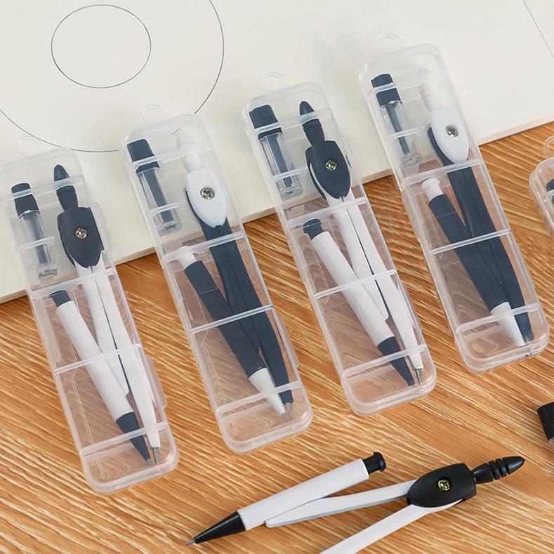 コンパス ケース付き 0.7mm芯 シャープペンシル 製図用 数学 文房具 芯
